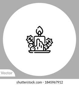 Candle icon sign vector,Symbol, logo illustration for web and mobile
