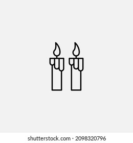 Candle icon sign vector,Symbol, logo illustration for web and mobile