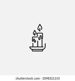 Candle icon sign vector,Symbol, logo illustration for web and mobile