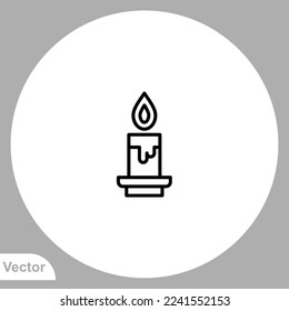 Candle icon sign vector,Symbol, logo illustration for web and mobile