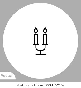 Candle icon sign vector,Symbol, logo illustration for web and mobile
