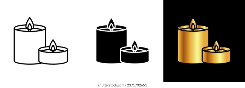 The Candle icon signifies warmth, illumination, and tranquility. It embodies the flickering glow of candlelight, creating a serene ambiance and adding a touch of elegance to any space.