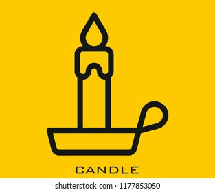 Candle icon signs