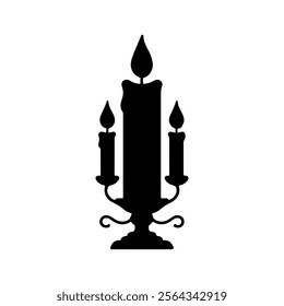 Candle icon silhouette icon vector design.
