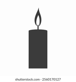 Candle icon silhouette vector illustration	