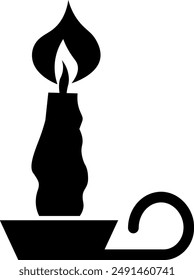 Candle icon .Candle silhouettes. Vector Illustration