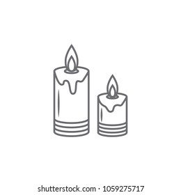 Candle icon. Simple element illustration. Candle symbol design template. Can be used for web and mobile on the white background