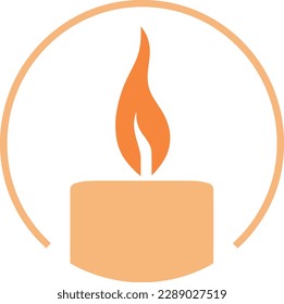 Candle icon simple illustration. Candle logo.