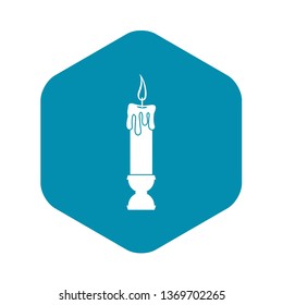 Candle icon. Simple illustration of candle vector icon for web