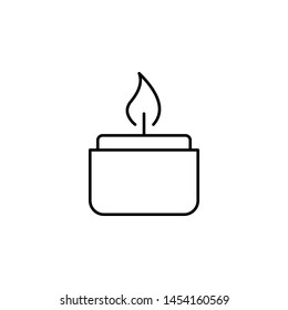 candle icon. Simple thin line, outline illustration of Beauty icons for UI and UX, website or mobile application