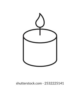 Candle icon. simple thin line icon.