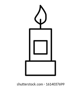 Candle icon. Simple candle vector icon. On white background. Perfect use for website, pattern, design, etc.