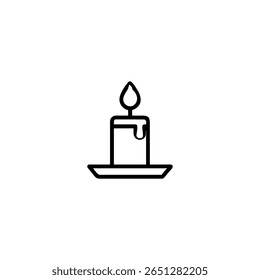 Candle- icon .Simple vector sign
