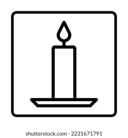 Candle Icon. Social media sign icons. Vector illustration isolated for graphic, web design and apps.