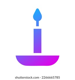 candle icon solid gradient purple style ramadan illustration vector element and symbol perfect. Icon sign from modern collection for web.