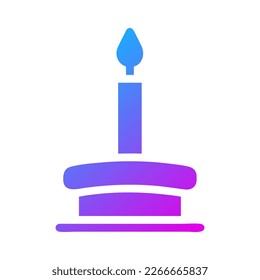 candle icon solid gradient purple style ramadan illustration vector element and symbol perfect. Icon sign from modern collection for web.
