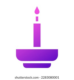 candle icon solid gradient purple pink colour easter illustration vector element and symbol perfect. Icon sign from modern collection for web.