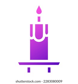 candle icon solid gradient purple pink colour easter illustration vector element and symbol perfect. Icon sign from modern collection for web.