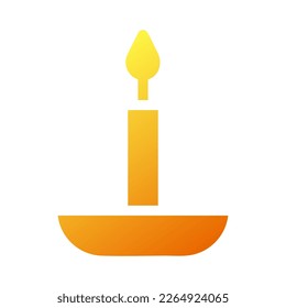 candle icon solid gradient yellow ramadan illustration vector element and symbol perfect. Icon sign from modern collection for web.