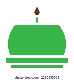 candle icon solid green brown colour easter illustration vector element and symbol perfect. Icon sign from modern collection for web.