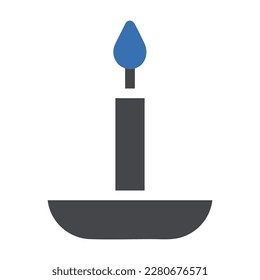 candle icon solid grey blue style ramadan illustration vector element and symbol perfect. Icon sign from modern collection for web.