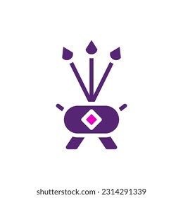 Candle icon solid purple pink colour chinese new year vector element and symbol perfect.