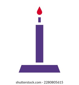 candle icon solid red purple style easter illustration vector element and symbol perfect. Icon sign from modern collection for web.