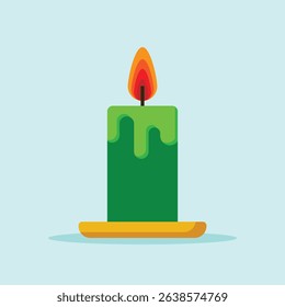 Candle icon. Subtable to place on Christmas day, celebration, etc.
