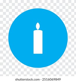 candle icon. candle symbol on PNG background. vector illustration.