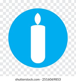 candle icon. candle symbol on PNG background. vector illustration.