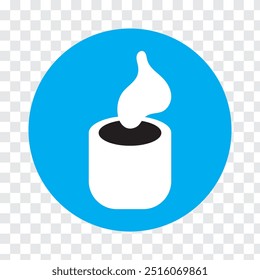 candle icon. candle symbol on PNG background. vector illustration.