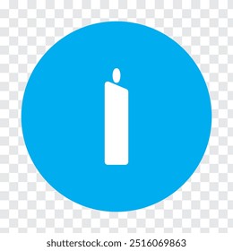 candle icon. candle symbol on PNG background. vector illustration.