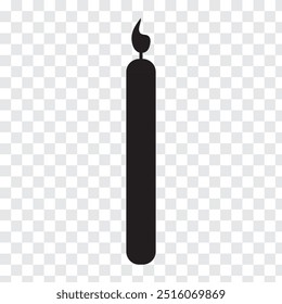 candle icon. candle symbol on PNG background. vector illustration.