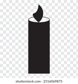 candle icon. candle symbol on PNG background. vector illustration.