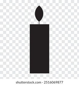 candle icon. candle symbol on PNG background. vector illustration.