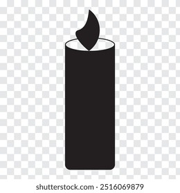 candle icon. candle symbol on PNG background. vector illustration.