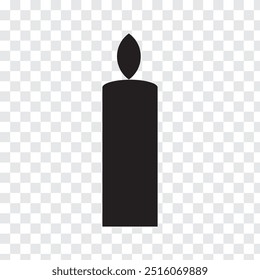 candle icon. candle symbol on PNG background. vector illustration.