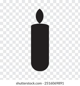 candle icon. candle symbol on PNG background. vector illustration.