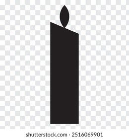 candle icon. candle symbol on PNG background. vector illustration.