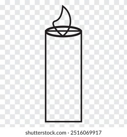 candle icon. candle symbol on PNG background. vector illustration.