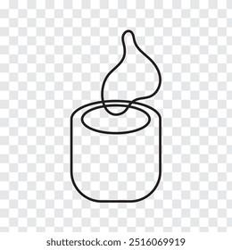 candle icon. candle symbol on PNG background. vector illustration.