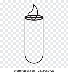 candle icon. candle symbol on PNG background. vector illustration.