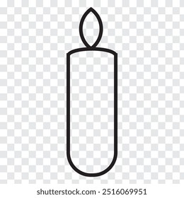 candle icon. candle symbol on PNG background. vector illustration.