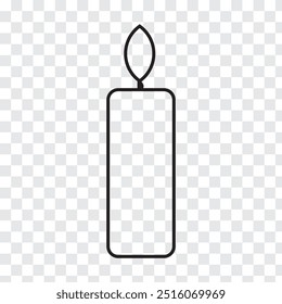 candle icon. candle symbol on PNG background. vector illustration.