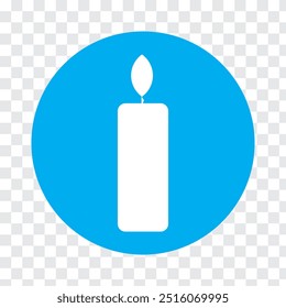 candle icon. candle symbol on PNG background. vector illustration.