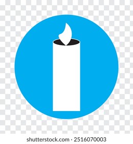 candle icon. candle symbol on PNG background. vector illustration.