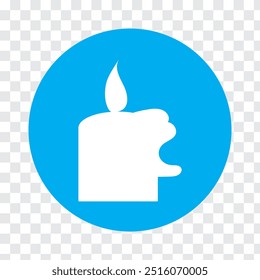 candle icon. candle symbol on PNG background. vector illustration.