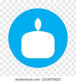 candle icon. candle symbol on PNG background. vector illustration.