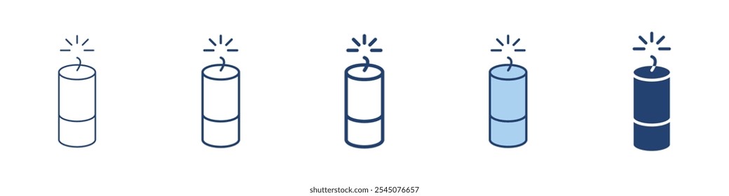 Candle icon Symbol set collection