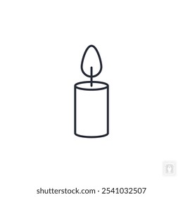 Candle icon. Candle Symbol sign for mobile concept and web design. Vector icon, Logo illustration, Vector graphics